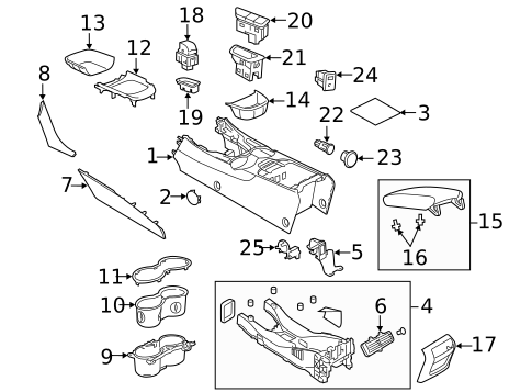 Center Console for 2016 Chevrolet SS #0