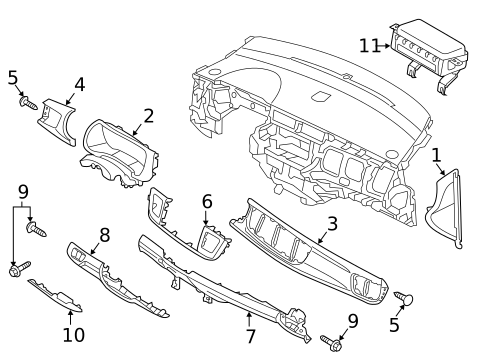 Instrument Panel Components for 2007 Kia Rio5 #0