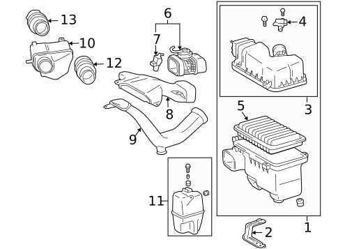 Air Intake for 2008 Toyota Sienna #0