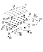 68398990AA - Body Sheet Metal Except Doors: Soft Top Gas Cylinder for Mopar Image
