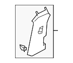 4KE867243B3FW - Body: Upper Center Pillar Trim for Audi: e-tron Quattro, e-tron S, e-tron S Sportback, e-tron Sportback, Q8 e-tron, Q8 e-tron Sportback, SQ8 e-tron, SQ8 e-tron Sportback Image