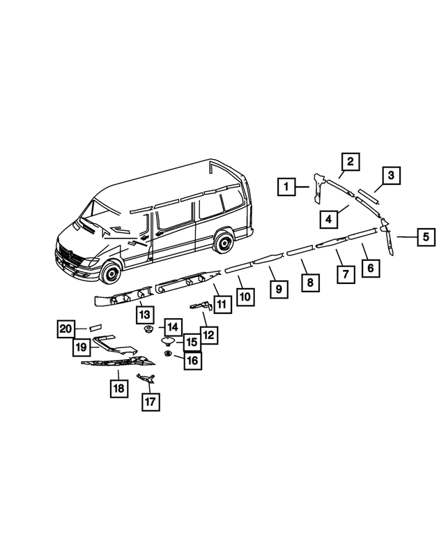 68014262AA - Electrical: Wiring Shield for Dodge: Sprinter 2500, Sprinter 3500 Image