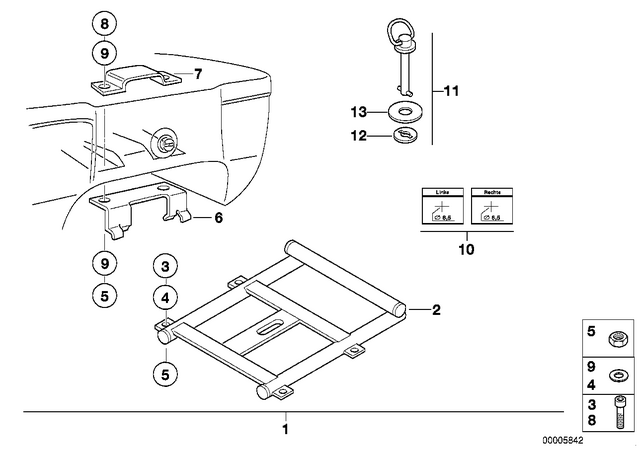 7129903807 - Frame and Mounting Parts: Isa Screw - M6X25-8.8-zns3 for BMW-Motorrad Image