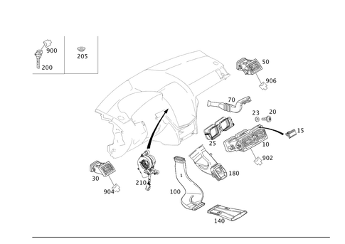 Air Ducting for 2013 Mercedes-Benz C250 #0