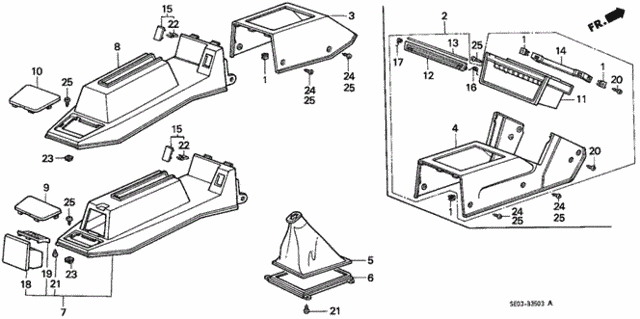 Console (1) for 1987 Honda Accord #0