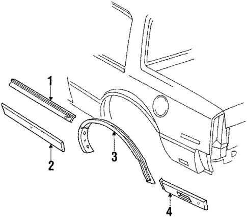 Exterior Trim - Quarter Panel for 1987 Oldsmobile 98 #0