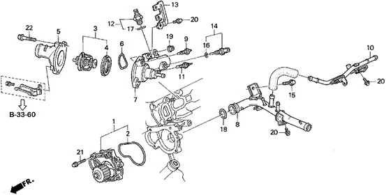 Water Pump - Sensor for 1997 Acura TL #0