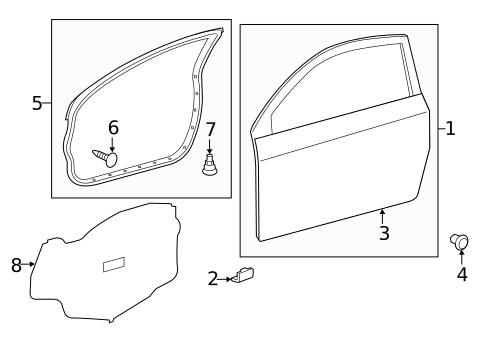Door & Components for 2014 Scion iQ #0
