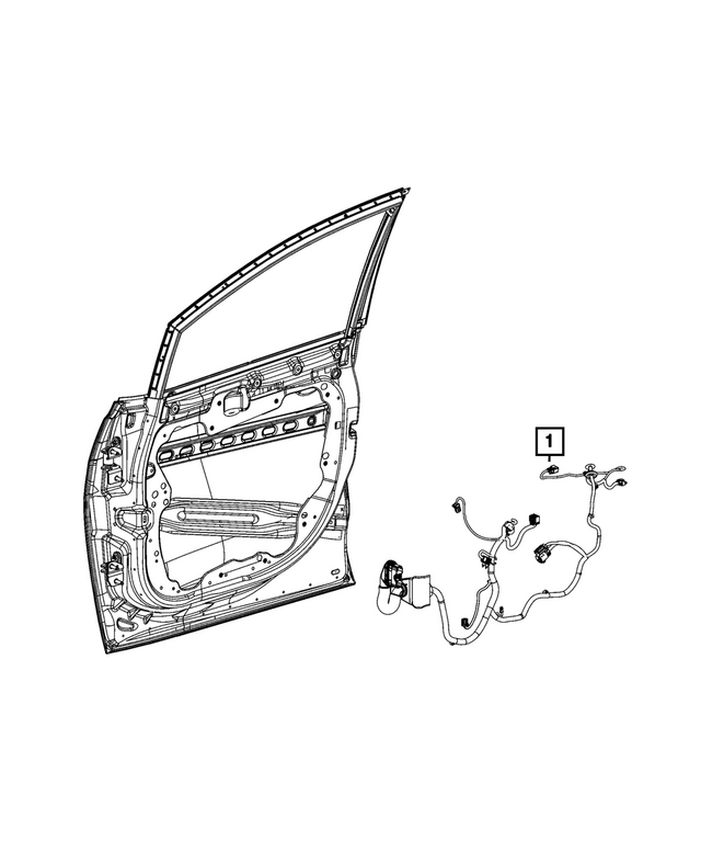 68718573AA - Electrical: Front Door Wiring, Left for Mopar Image