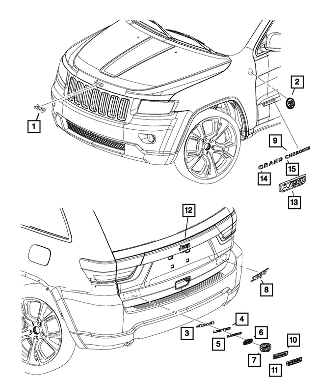68223747AB - Exterior Ornamentation: Liftgate Nameplate for Mopar Image