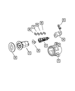 68033742AA - Doors, Door Mirrors and Related Parts: Liftgate Lock Cylinder for Mopar Image