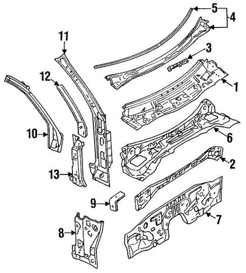 Cowl for 1993 Mazda 929 #0