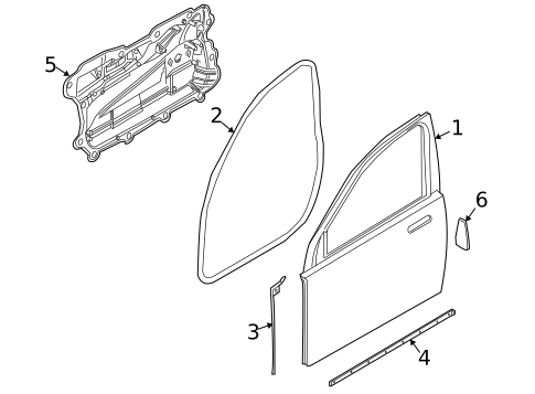 Door & Components for 2004 BMW 745i #1