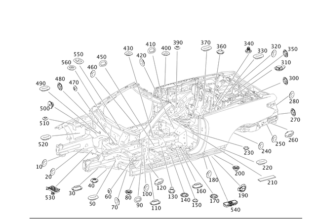 39976686 - Body Shell: Stop Plug for Mercedes-Benz Image image
