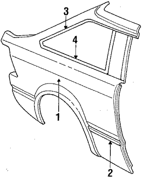 Exterior Trim - Quarter Panel for 1987 Mercury Lynx #0