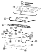68184596AB - Body Sheet Metal Except Doors: Hood Seal, Front for Dodge: Dart Image