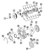 68002984AA - 6.7L Turbo Diesel; Engine: Bolt, Mounting for Mopar Image