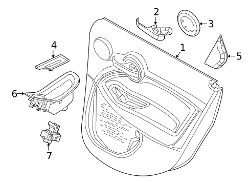 Interior Trim - Rear Door for 2020 Fiat 500X #0