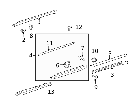 Exterior Trim - Pillars for 2008 Mercedes-Benz GL 550 #0