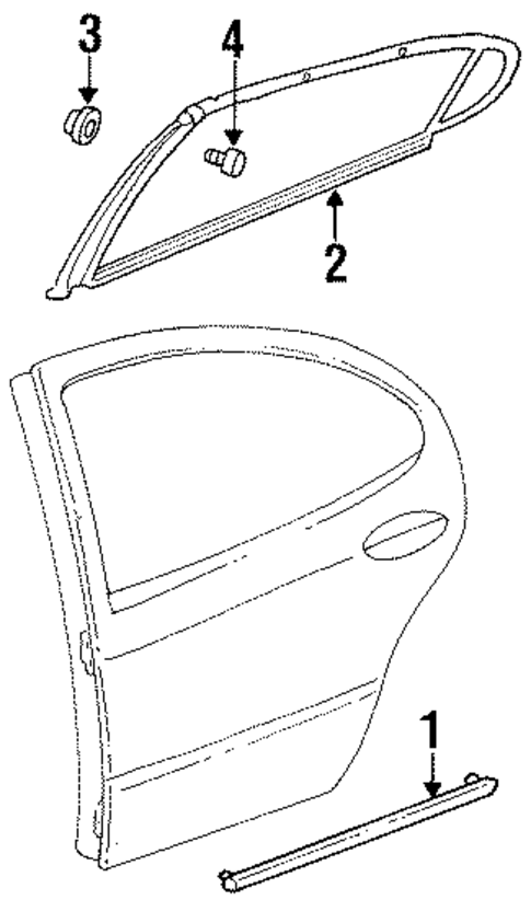 Exterior Trim - Rear Door for 2001 Chrysler LHS #0