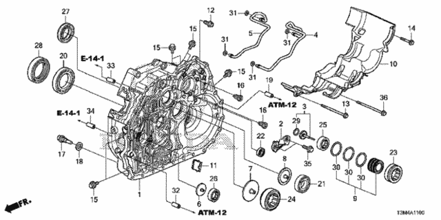 AT Torque Converter Case (6AT) for 2017 Honda Accord #0