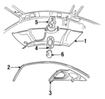 F5ZZ6352018AAQ - Body: Roof Trim for Ford Image