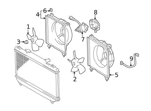 Cooling Fan for 1999 Toyota Solara #0
