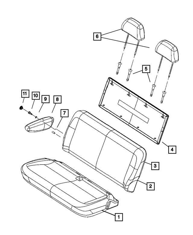 1CF661D5AA - Interior Trim: Cushion Cover And Pad for Mopar Image