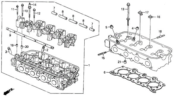 Cylinder Head ('93-'95 S) for 1995 Honda Civic del Sol #0