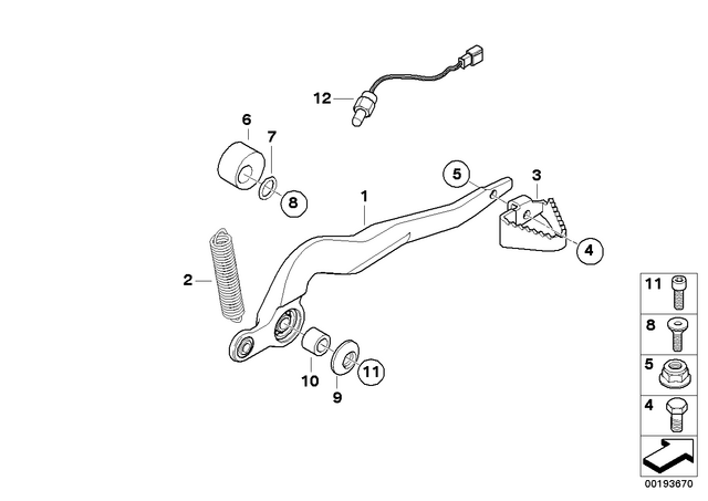 35217696679 - : Brake Pedal for BMW-Motorrad Image