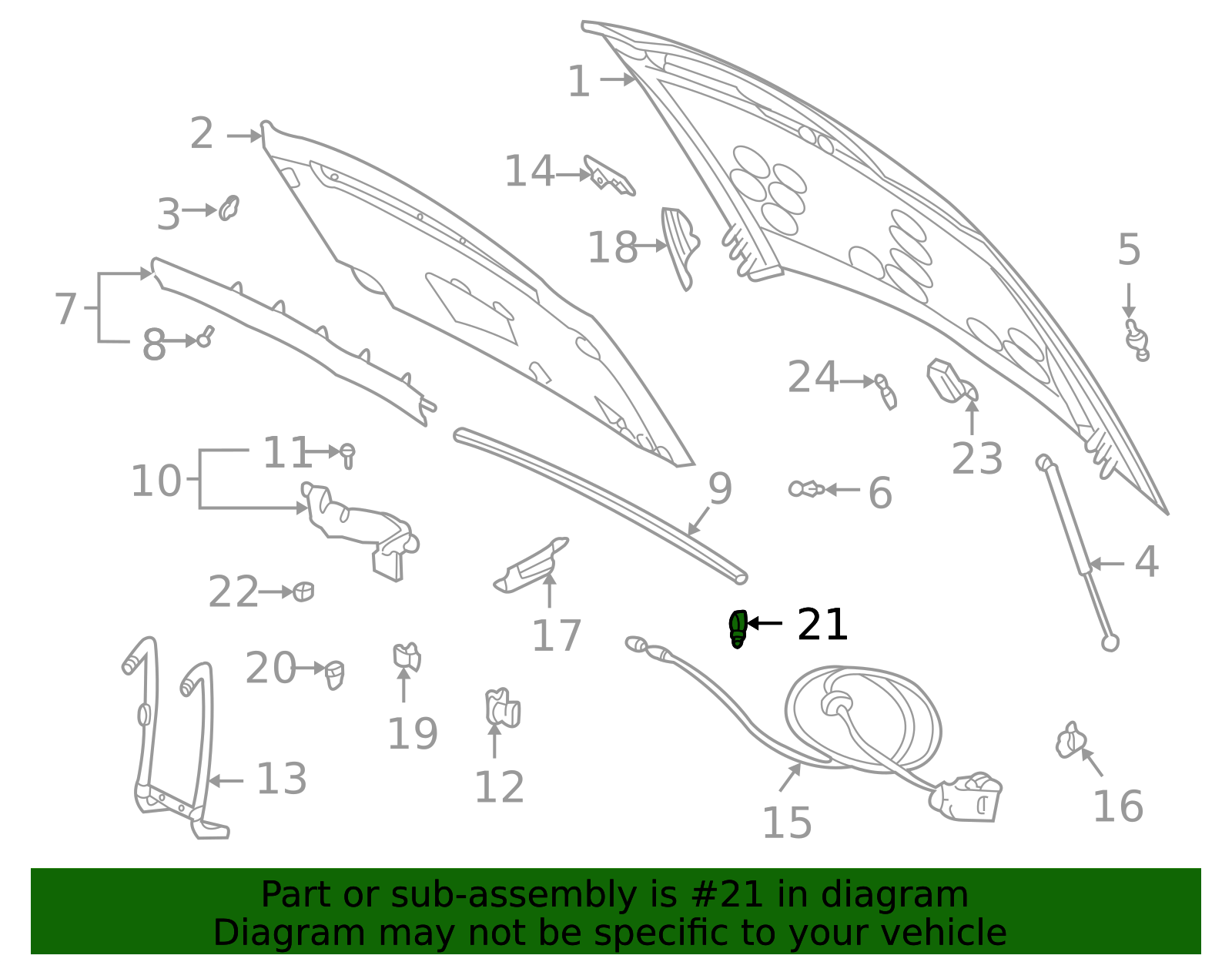 1995-2011 GM Bumper Hood Rr 25609434 | TascaParts.com