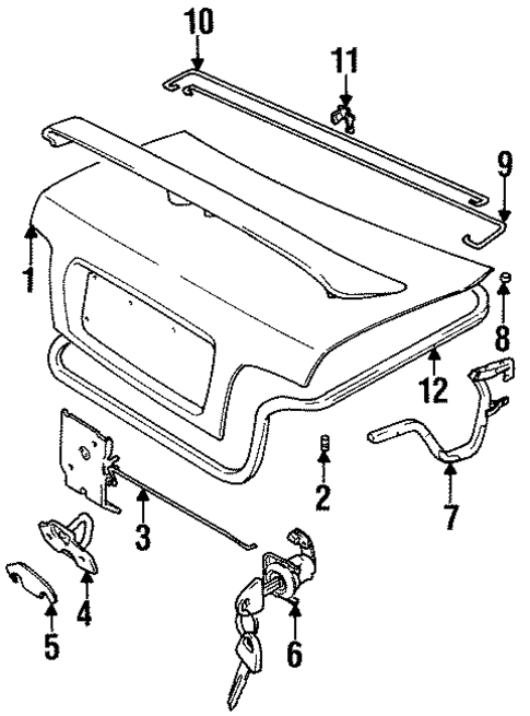 Trunk for 1997 Suzuki X-90 #0