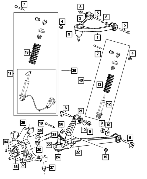Front Suspension, Strut and Cradle for 2015 Dodge Viper #0