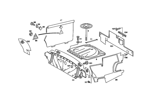 Luggage Compartment Covering for 1986 Mercedes-Benz 560SL #0