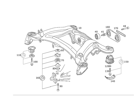 Rear Axle Support for 2005 Mercedes-Benz C230 #0