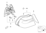 63218364726 - Lighting: Rear Light in the Side Panel, Right for BMW Image