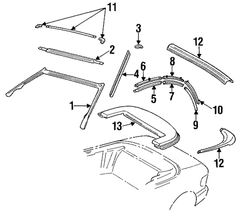 Moldings for 1992 Toyota Celica #0