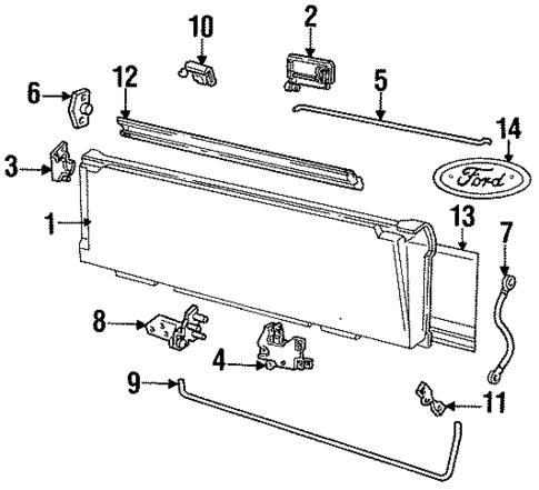 Gate & Hardware for 1996 Ford Bronco #0