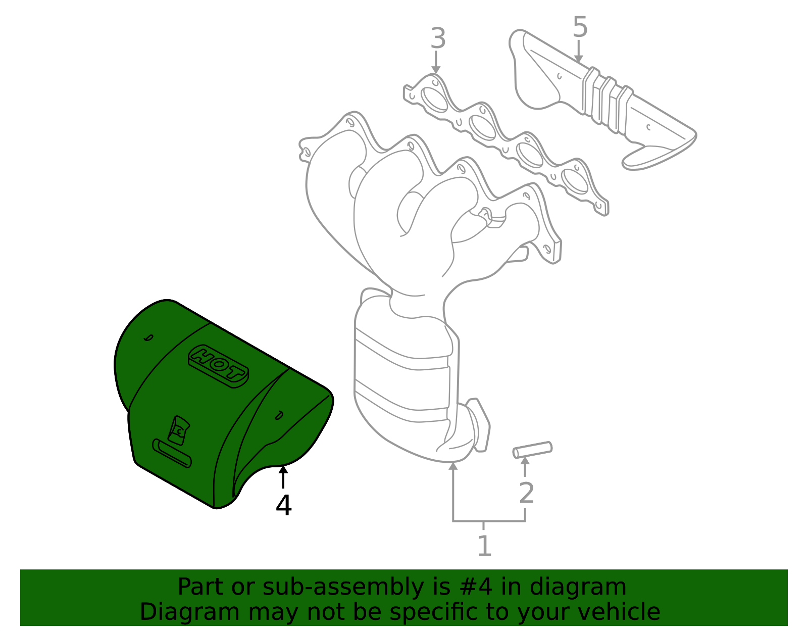 2004-2006 Hyundai Elantra Heat Shield 28525-23970 | QuirkParts
