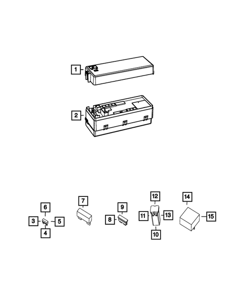 Power Distribution Center, Fuse Block, Junction Block, Relays and Fuses for 2014 Dodge Charger #0