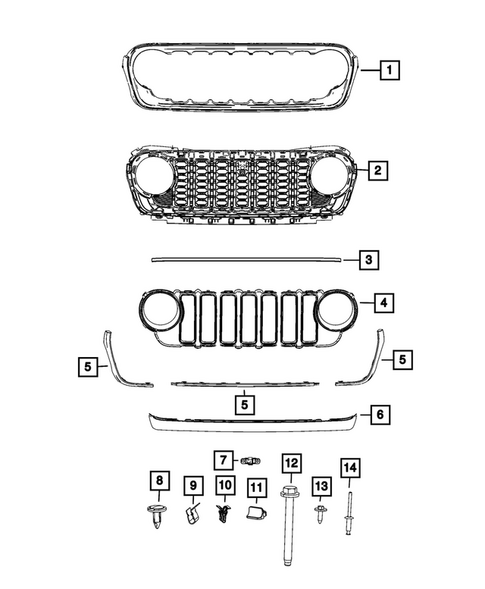 Grilles for 2026 Jeep Gladiator #0
