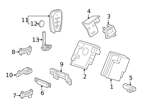 Anti-Theft Components for 2019 Chevrolet Volt #0
