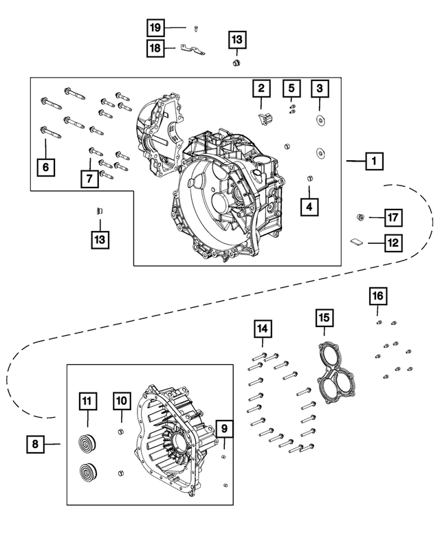 68132805AA - M40; 6-Speed; Manual Transmission Automated; MTA: Drip Trough for Mopar Image