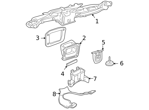 Temperature Controls & Related Components for 2003 Oldsmobile Bravada #0