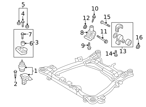Engine & Trans Mounting for 2014 Kia Sedona #0