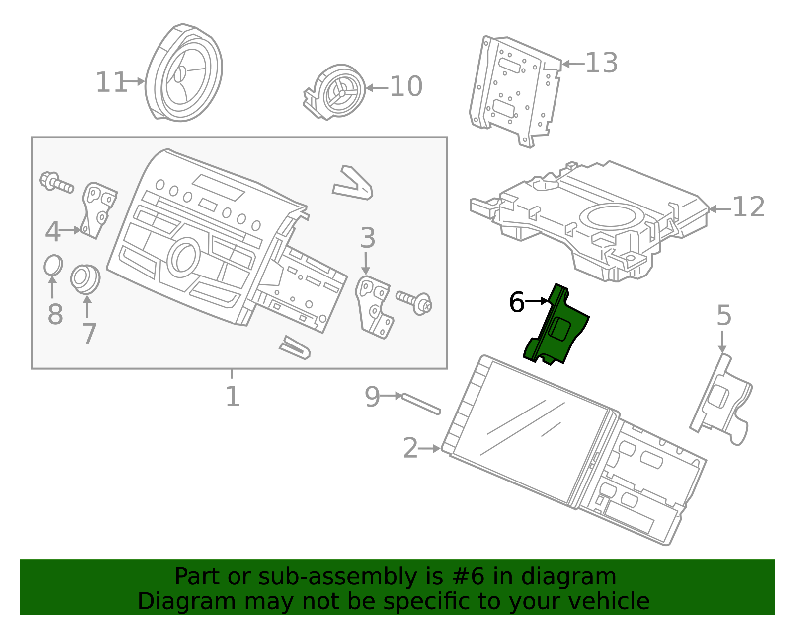 A00 Icon 2015-2016 Honda CR-V Display Unit Mount Bracket 39161-T0A-A00 | Parts ...