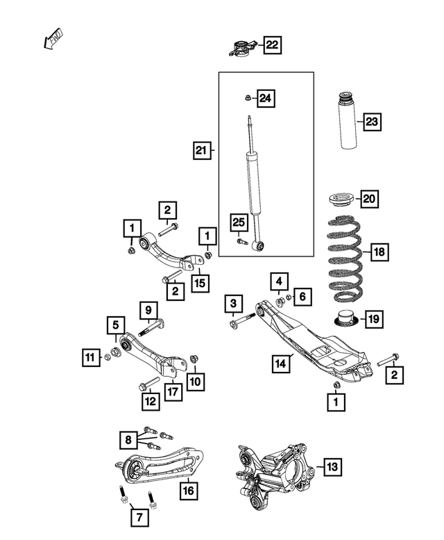 68157885AB - : Rear Coil Spring, Right for Mopar Image
