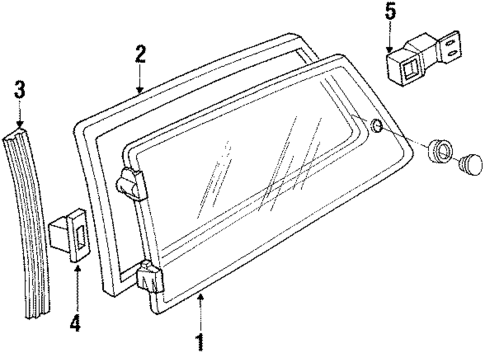 Glass & Hardware for 1989 Honda Civic #0