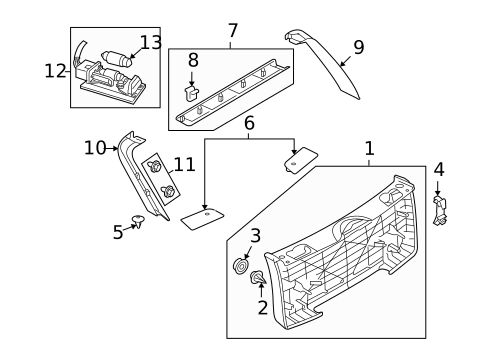 Interior Trim for 1997 Saab 9000 #0