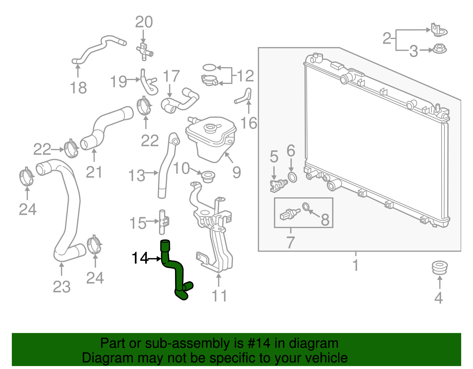 19109-5PA-A00 - Reservoir Hose 2017-2022 Honda CR-V | Honda Parts Online